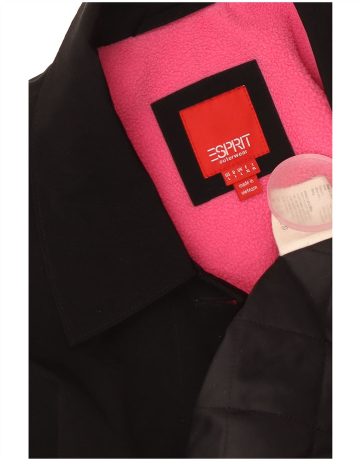 ESPRIT Abrigo extragrande para mujer UK 16 Grande Poliéster negro