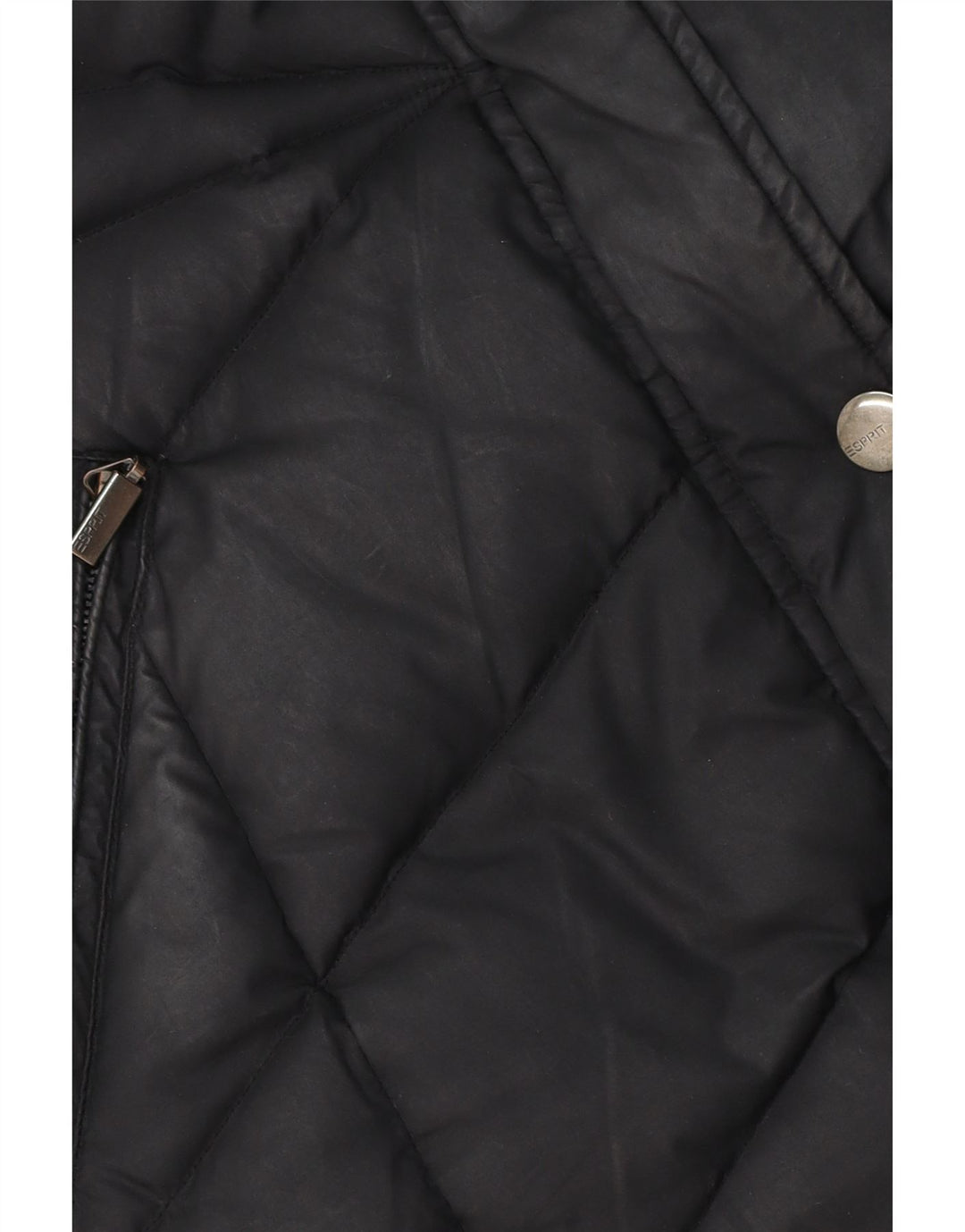 Esprit Chaqueta acolchada para mujer UK 46 Grande Poliéster negro