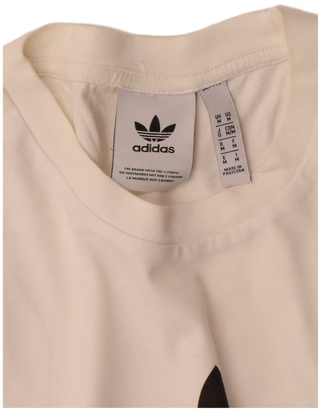 Adidas - Camiseta gráfica para hombre, talla mediana, algodón blanco