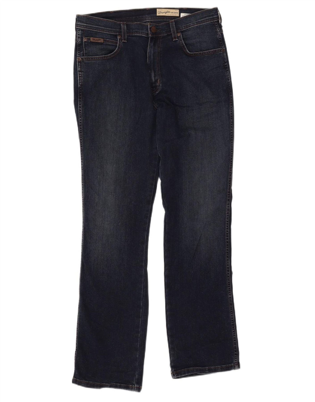 WRANGLER Vaqueros rectos elásticos Arizona para hombre W34 L32 Algodón azul marino