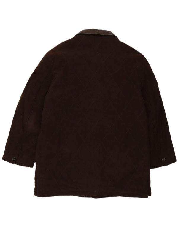 Abrigo vintage para hombre IT 54 2XL Poliéster marrón