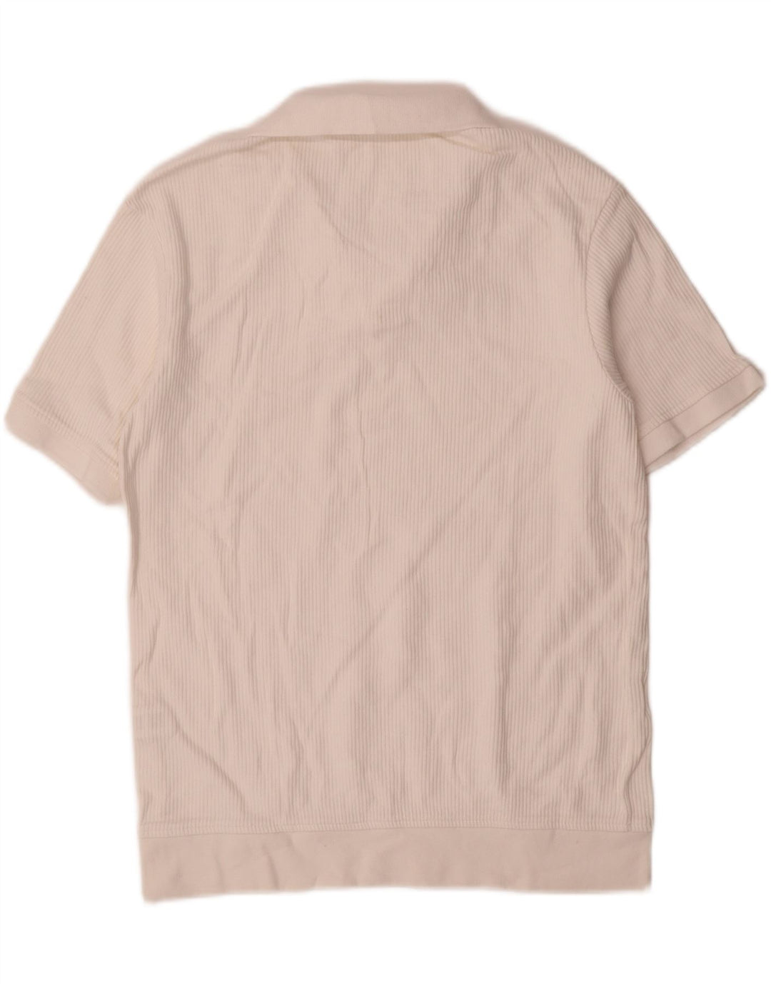 Zara Hombre Polo Polo Algodón Rayas Blanco Mediano