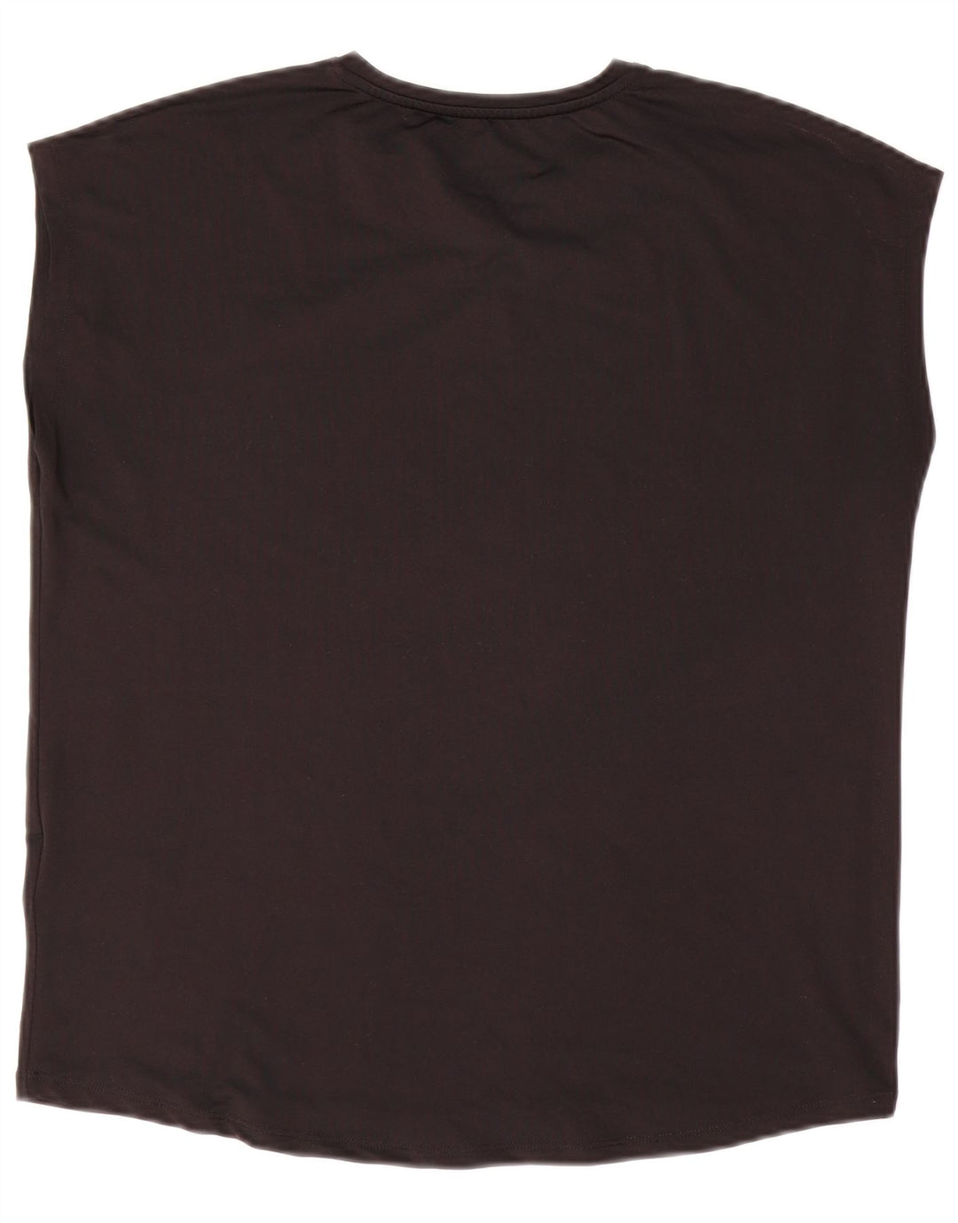 VINTAGE Camiseta gráfica para mujer Top UK 14 Poliéster negro medio