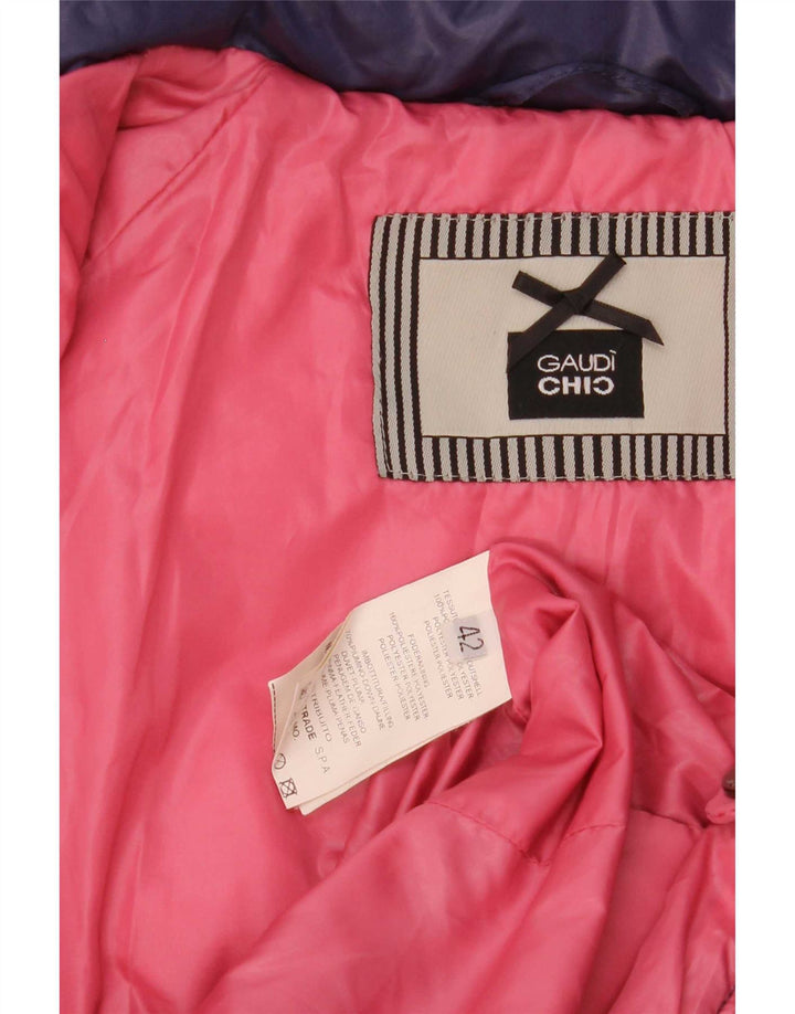 Chaqueta acolchada para mujer Gaudí IT 42 Medium Azul marino Colorblock Poliéster