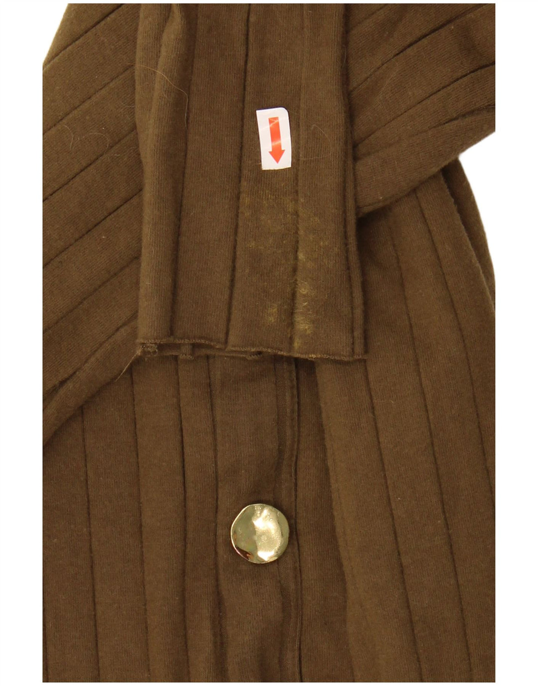 Zara Vestido largo de manga larga para mujer UK 42 Medium Khaki