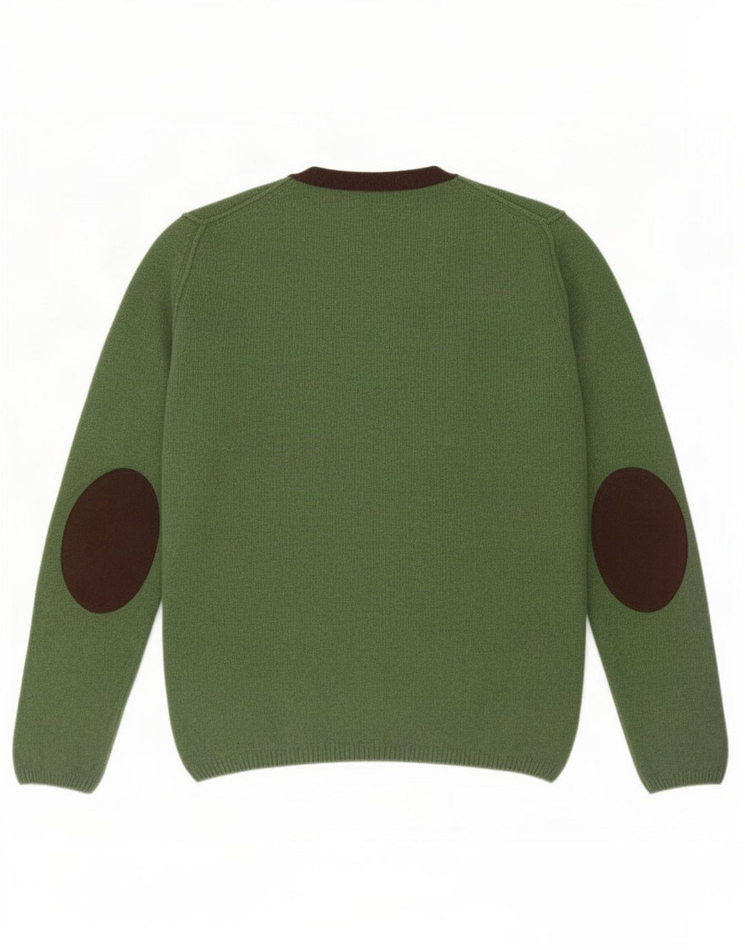 Fred Perry Jersey De Cuello Redondo Para Hombre Jersey De Lana Verde Grande