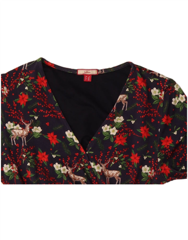 Joe Browns Vestido tubo para mujer UK 8 Small Viscosa floral azul marino