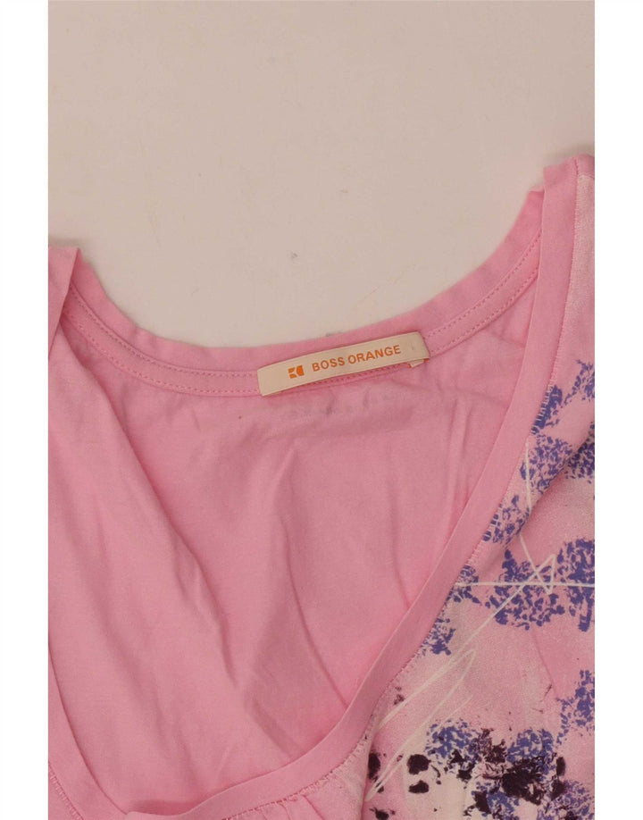 Hugo Boss Mujer Chaleco Top Reino Unido 12 Medio Rosa Floral