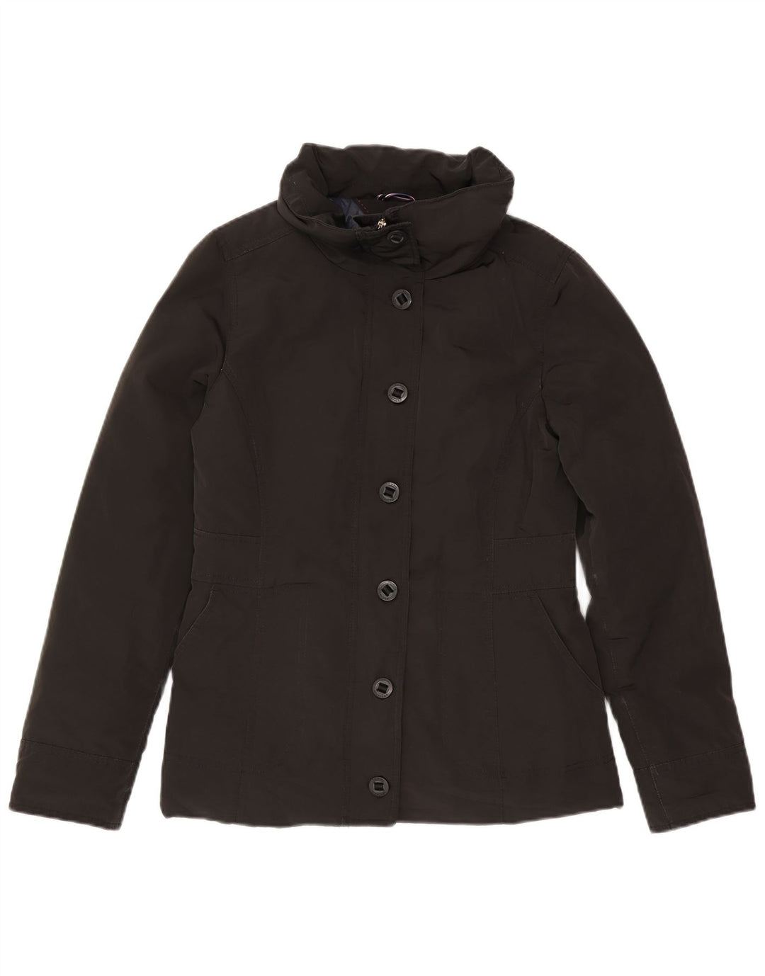Tommy Hilfiger Chaqueta acolchada para mujer UK 44 Mediana Poliéster negro