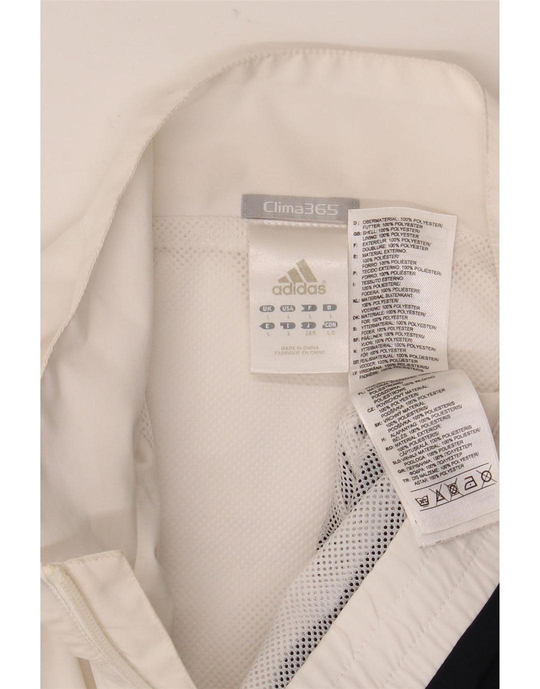 ADIDAS Mens Clima 365 Chándal Top Chaqueta Grande Blanco Colorblock