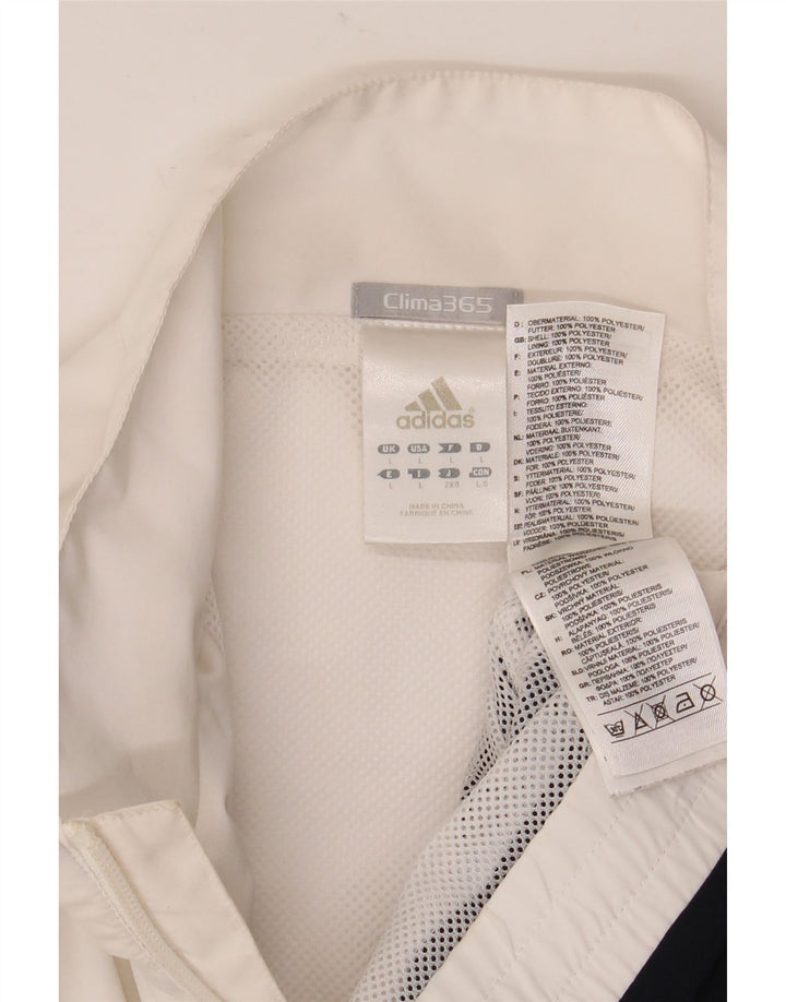 ADIDAS Mens Clima 365 Chándal Top Chaqueta Grande Blanco Colorblock