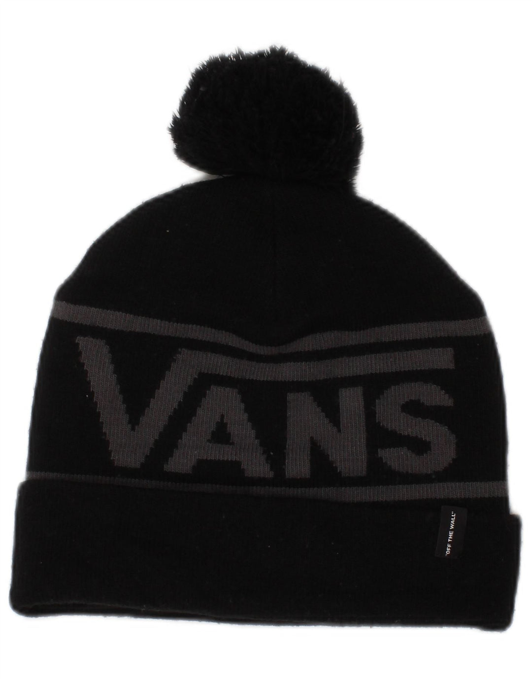 Vans Gorro de punto gráfico para hombre Talla única Acrílico negro con bloques de color