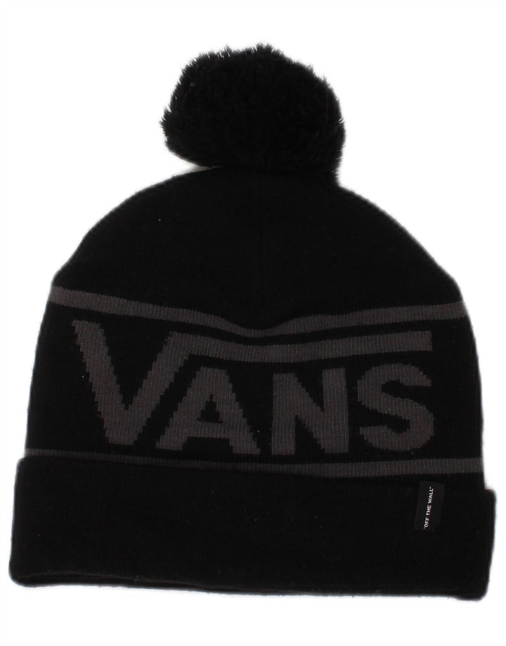 Vans Gorro de punto gráfico para hombre Talla única Acrílico negro con bloques de color