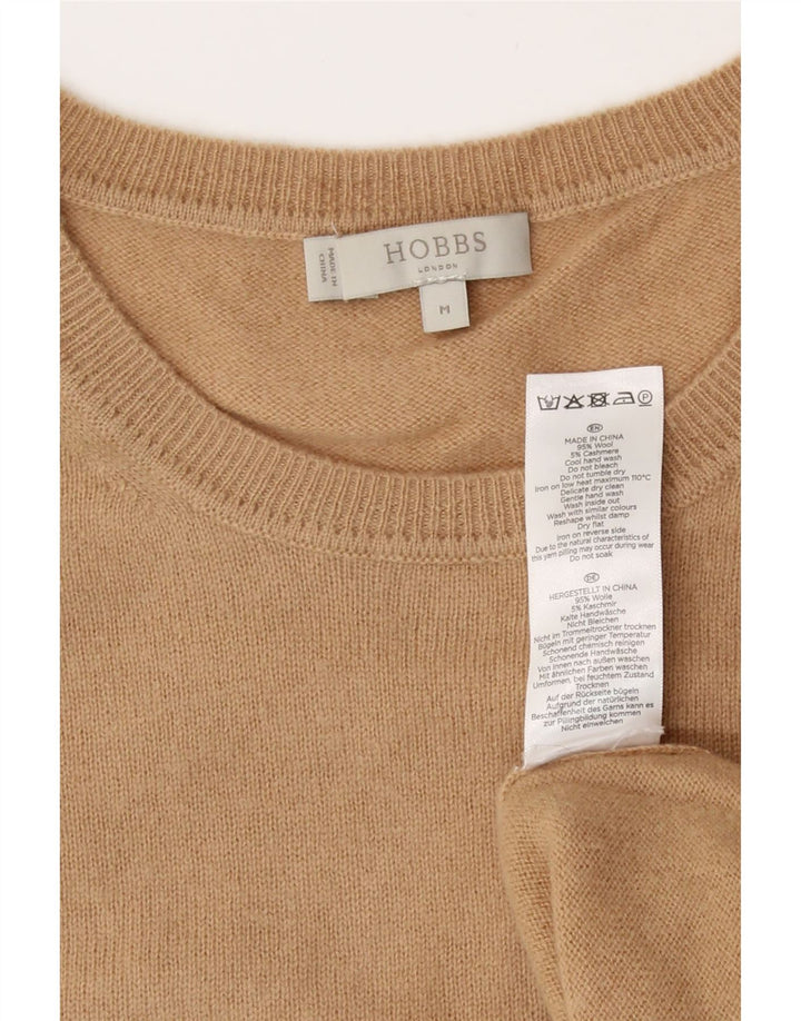 Hobbs Suéter de cuello redondo para mujer UK 12 Lana beige mediana