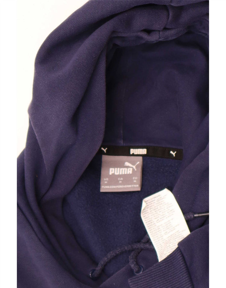 Puma Hombre Sudadera Con Capucha Gráfica Jersey De Algodón Azul Marino Mediano