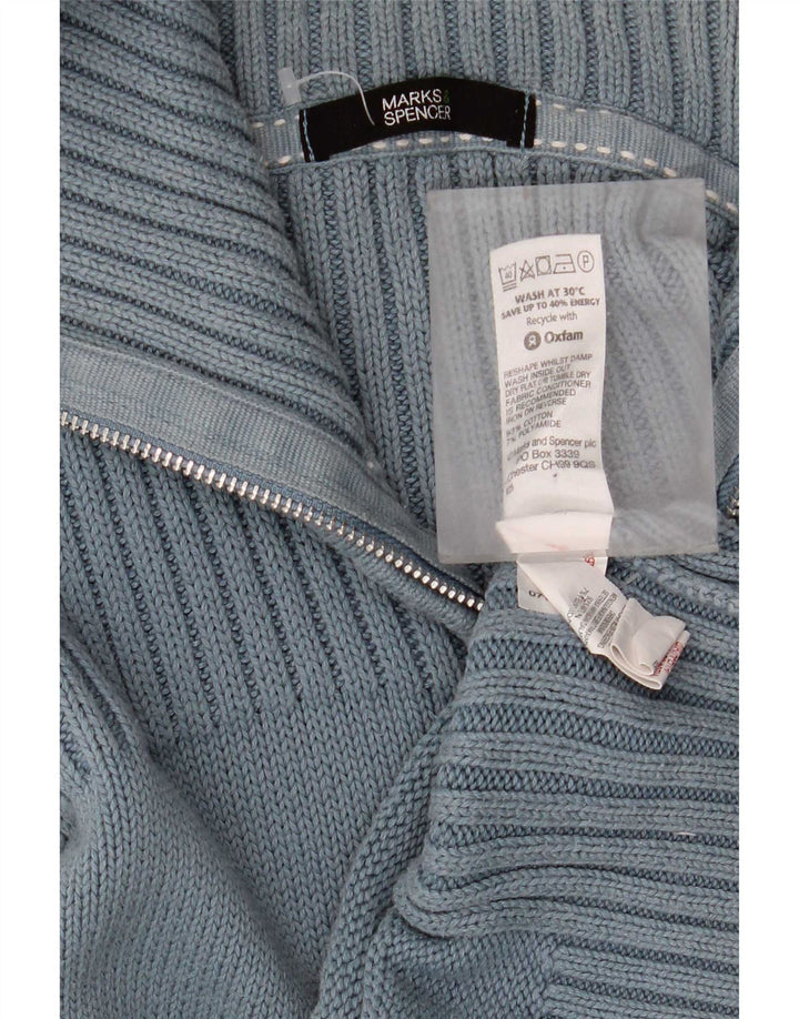 Marks & Spencer - Cárdigan para mujer, talla 40, algodón azul grande