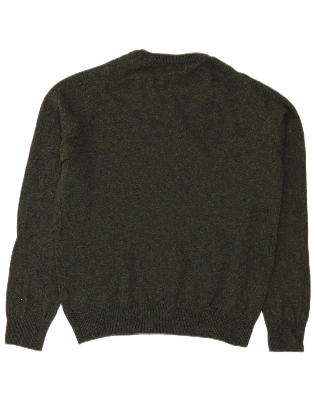 Marks & Spencer Jersey de cuello redondo para hombre de lana verde medio
