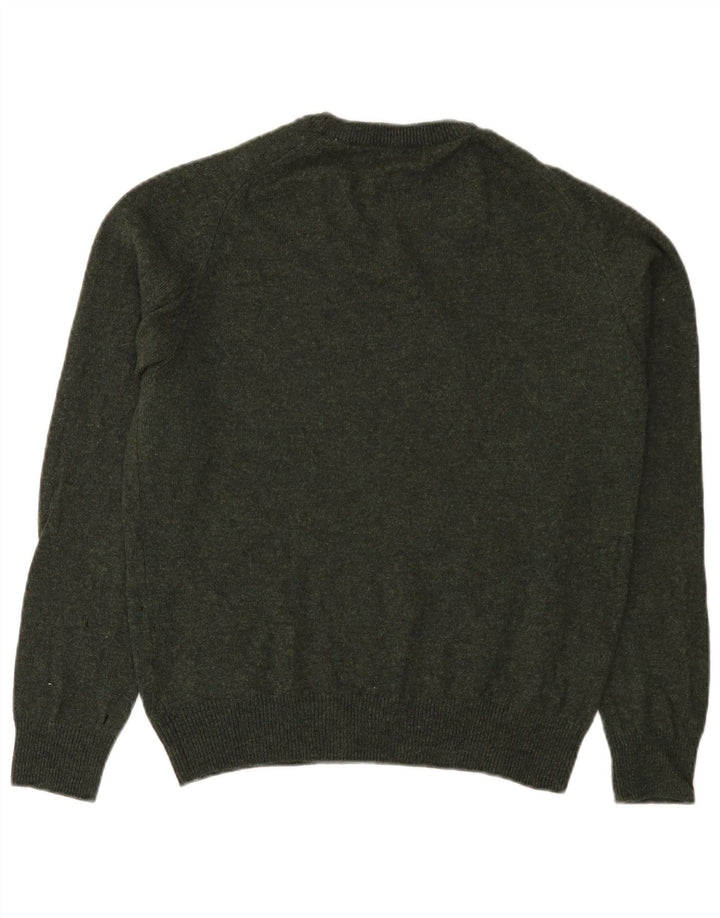 Marks & Spencer Jersey de cuello redondo para hombre de lana verde medio