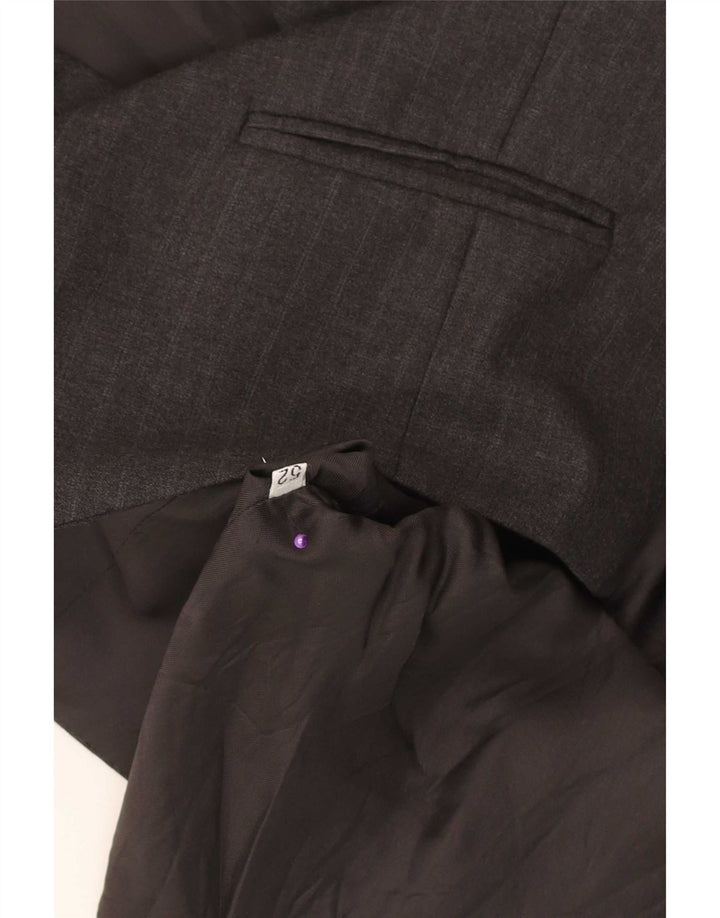 Chaleco vintage para hombre IT 52 rayas grises grandes