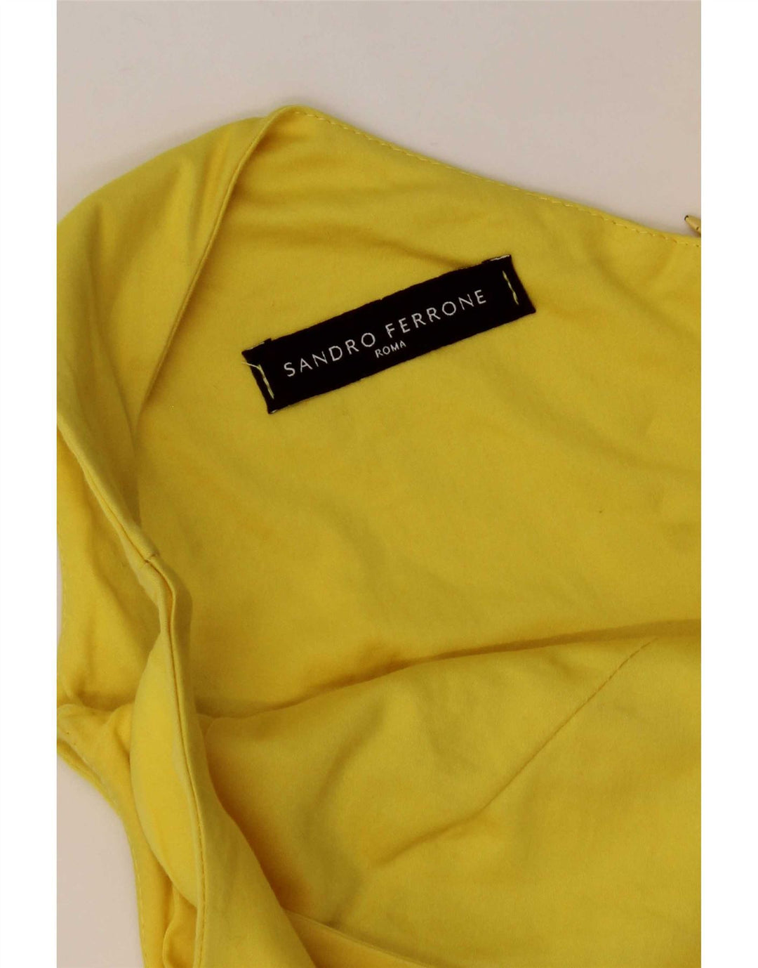 Sandro Ferrone Vestido tubo sin mangas para mujer UK 8 Small Amarillo