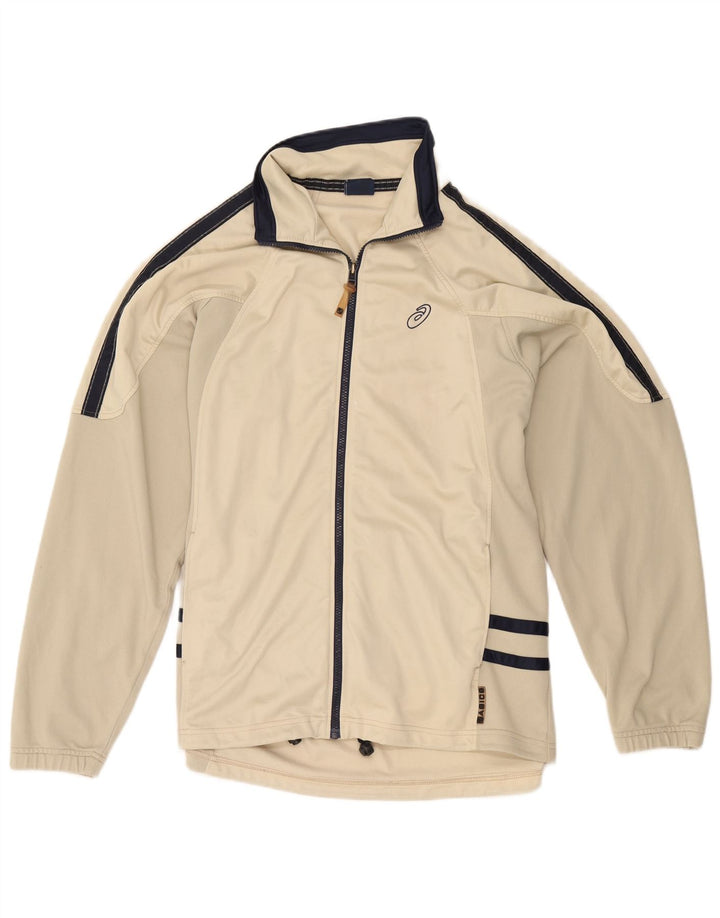 Asics Hombre Chándal Top Chaqueta XL Beige Colorblock