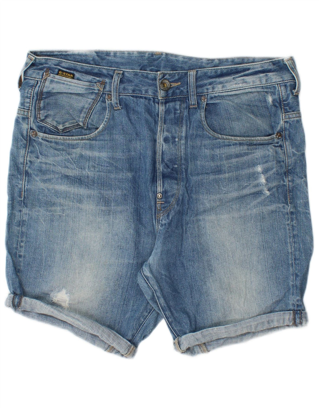 Pantalones cortos vaqueros G-Star para hombre W32 Algodón azul medio