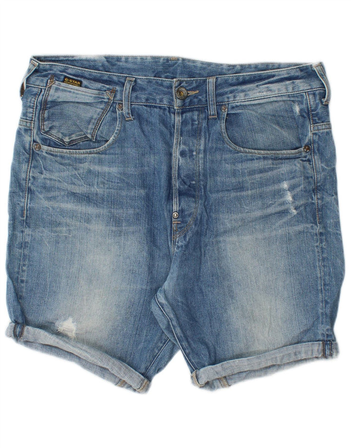 Pantalones cortos vaqueros G-Star para hombre W32 Algodón azul medio