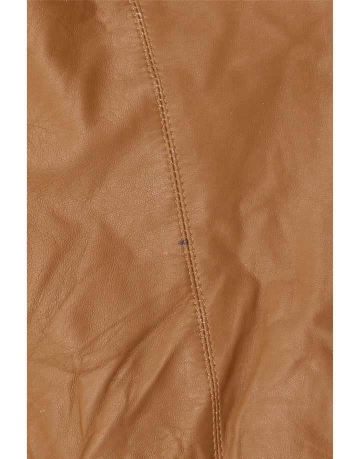 Chaqueta de cuero vintage para mujer IT 48 XL Cuero beige