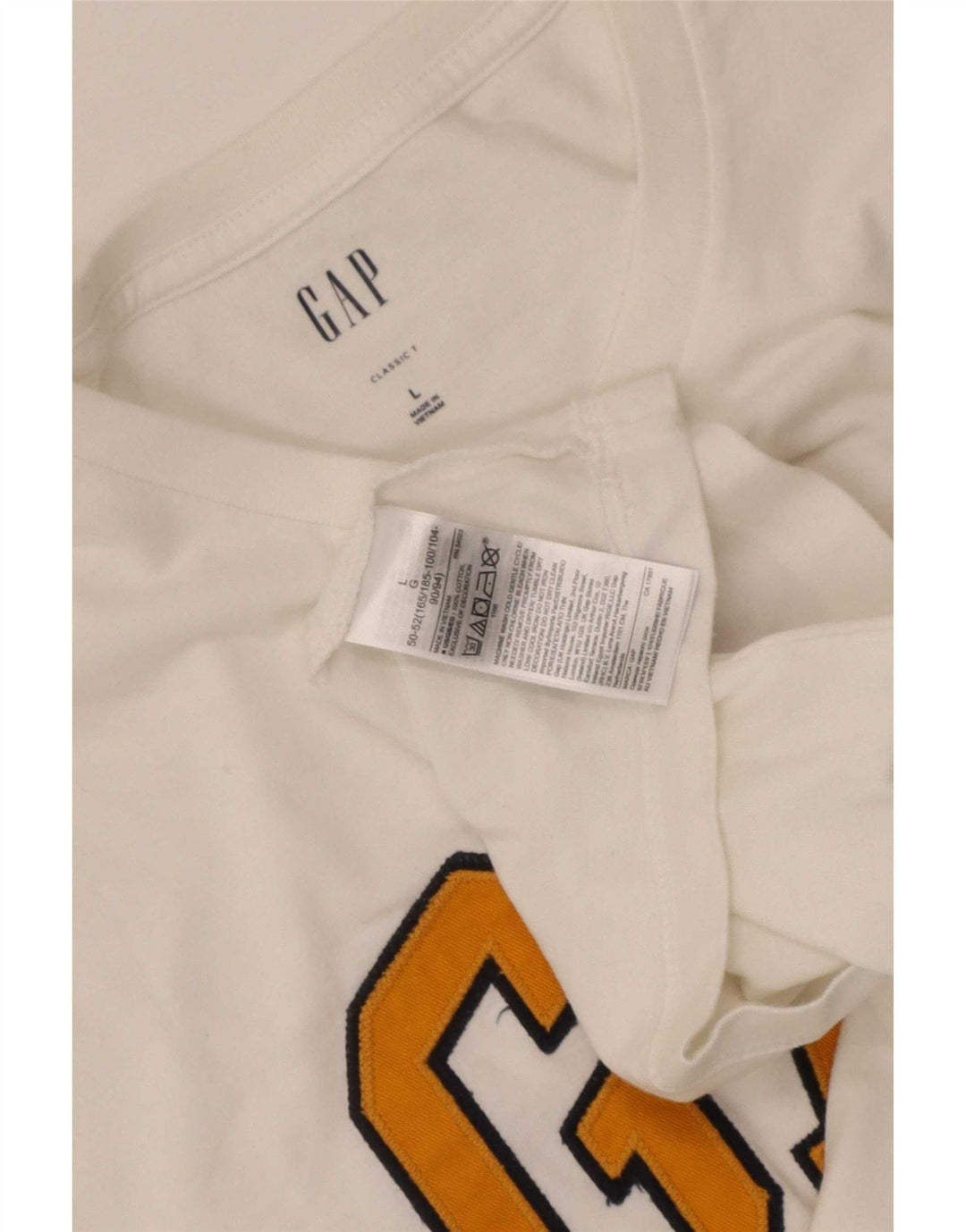 Gap Camiseta clásica con gráfico para Hombre Top Grande de algodón Blanco