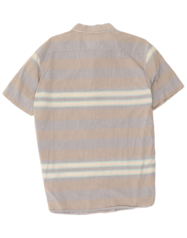 Camisa Levi's Hombre Manga Corta XL Algodón Rayas Gris