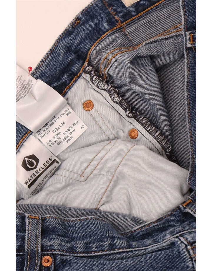Levi's Hombre 501 Vaqueros Rectos W32 L34 Algodón Azul