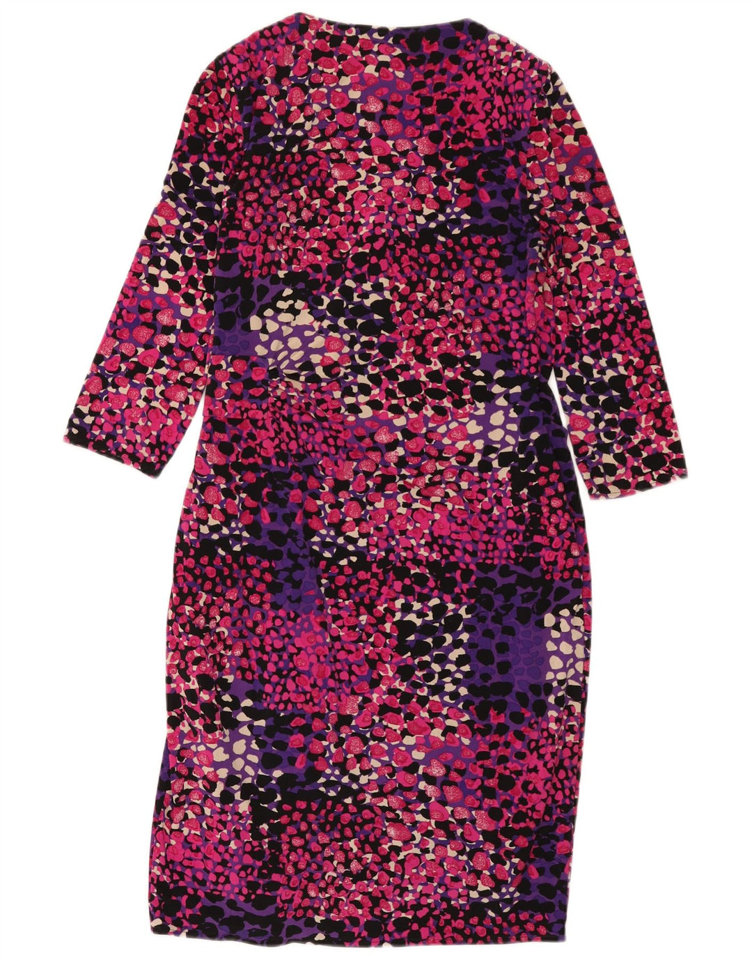 Coast Vestido tubo de manga 3/4 para mujer UK 42 Mediano Manchado multicolor
