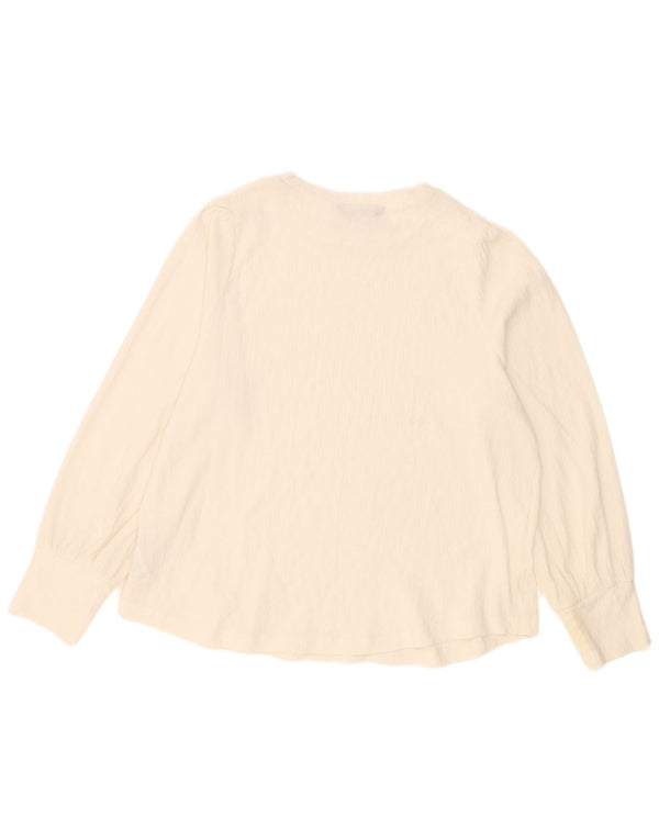 Marks & Spencer Blusa de manga larga para mujer UK 46 Large Off White