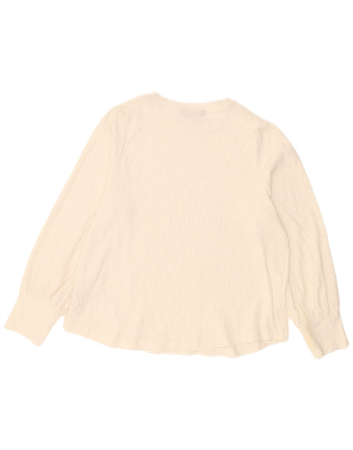 Marks & Spencer Blusa de manga larga para mujer UK 46 Large Off White