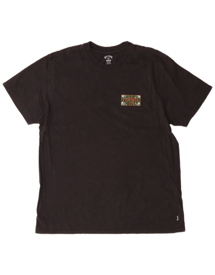 Billabong Hombre Camiseta Gráfica Top Grande Algodón Negro