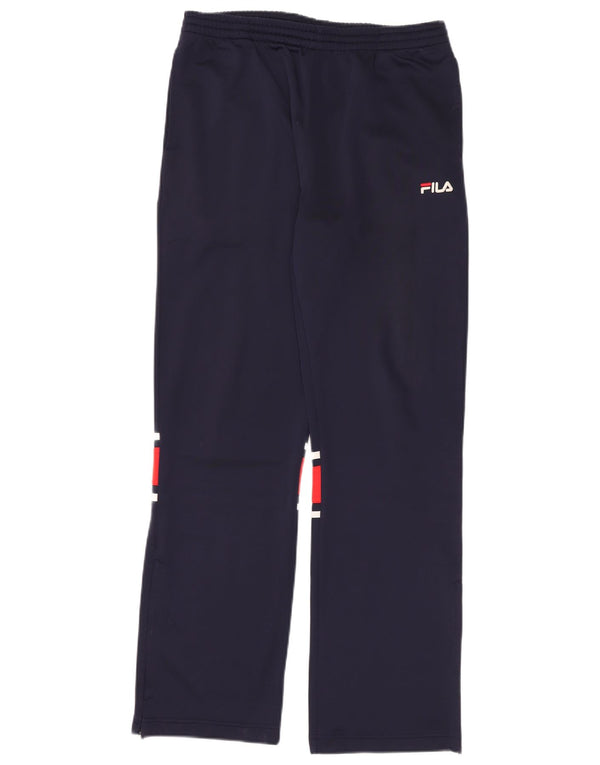 Fila Mens Tracksuit Trousers Small  Navy Blue Colourblock Polyester