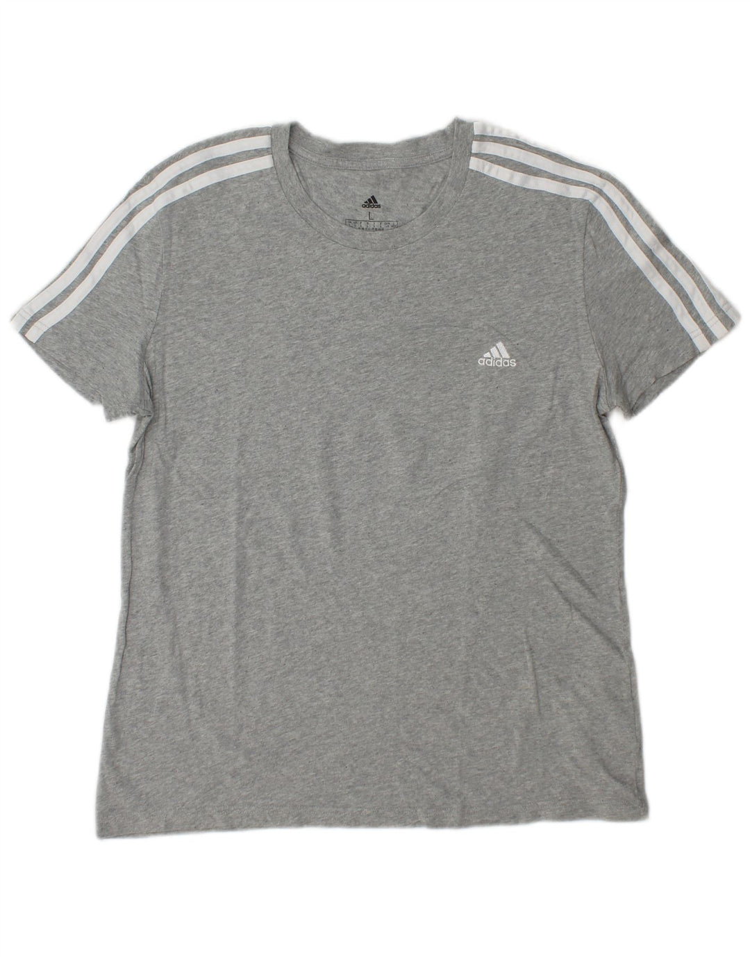 ADIDAS Camiseta Mujer Top UK 16/18 Grande Gris Algodón