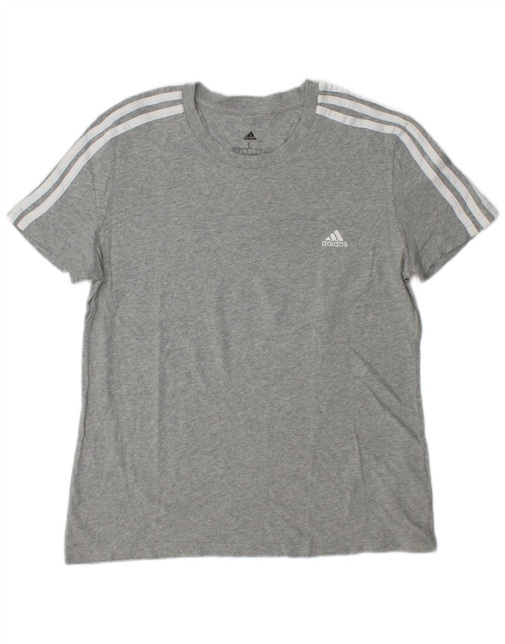 ADIDAS Camiseta Mujer Top UK 16/18 Grande Gris Algodón