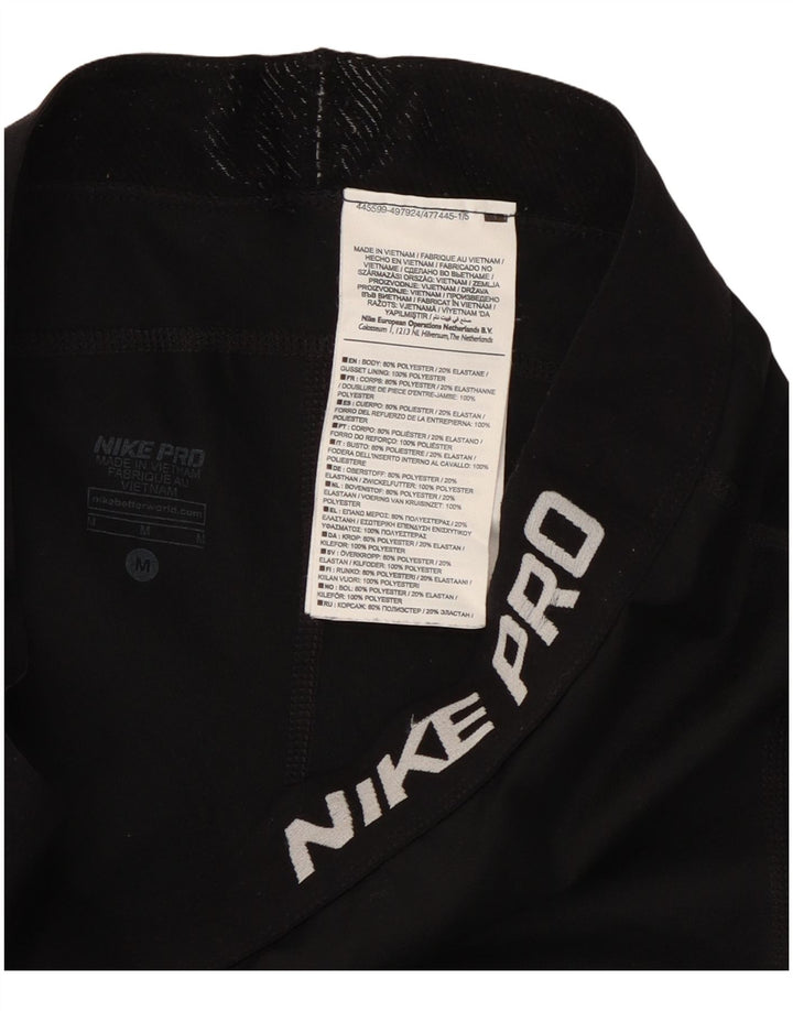 Nike Dri Fit Graphic Capri Leggings para mujer UK 12 Mediano Negro Poliéster