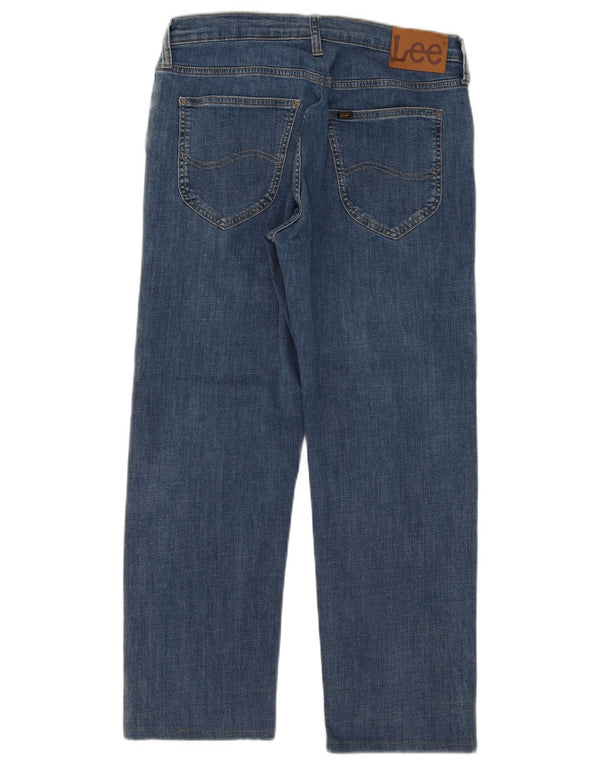 Vaqueros Lee Daren Zip Fly Rectos para Mujer W34 L27 Algodón Azul