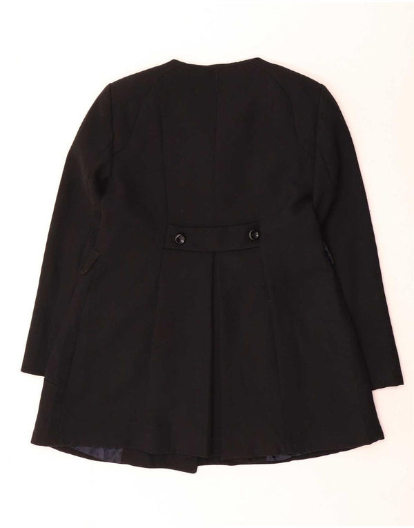 Zara Mujer Abrigo Cruzado ES 40 XL Negro