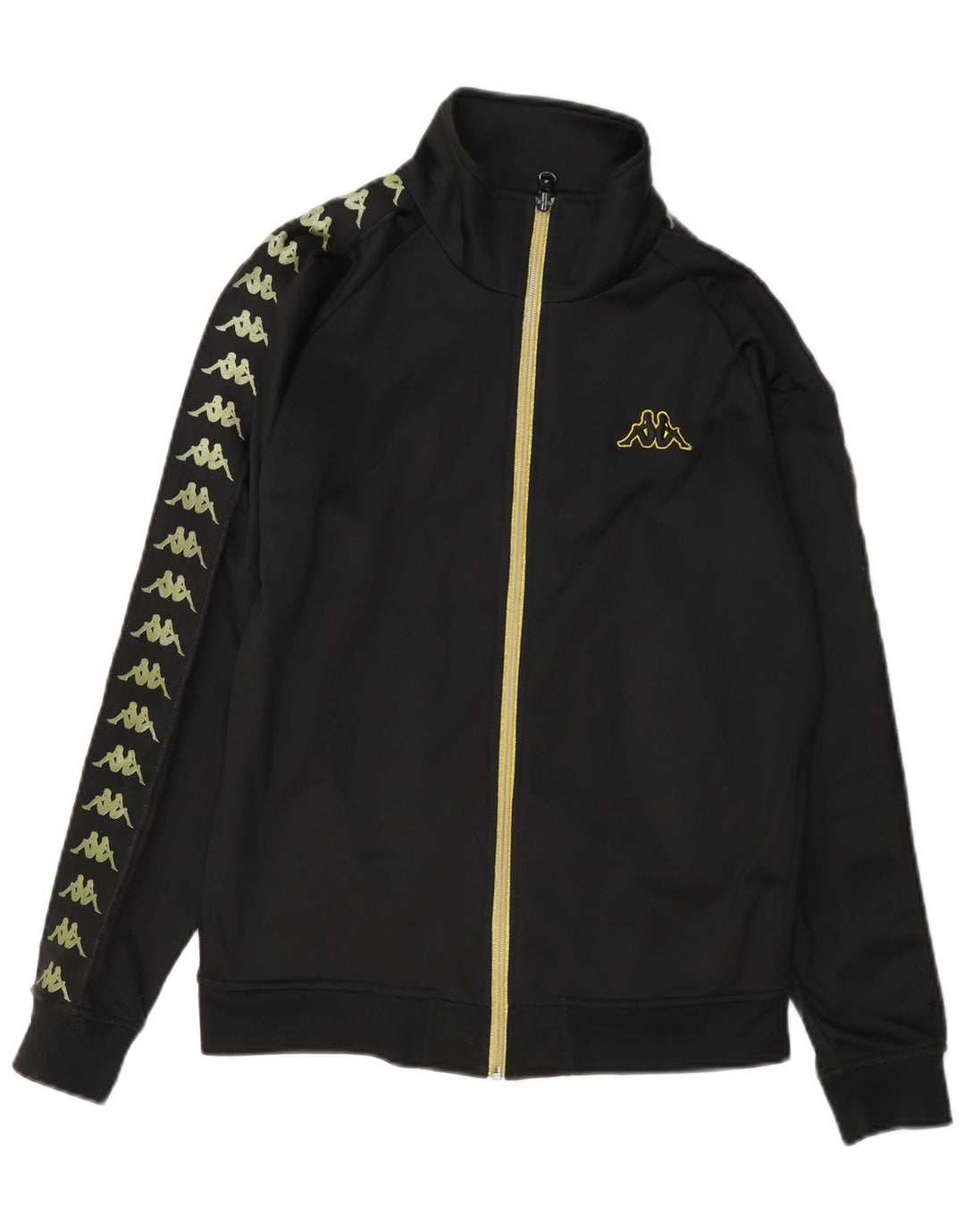 Kappa Chaqueta superior de chándal gráfico para mujer UK 40 Mediano Poliéster negro