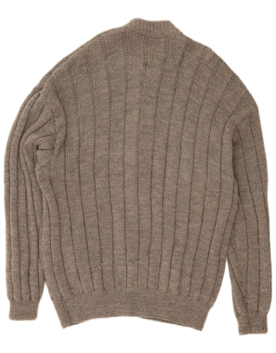Vintage Mens Cardigan Suéter 2XL Gris