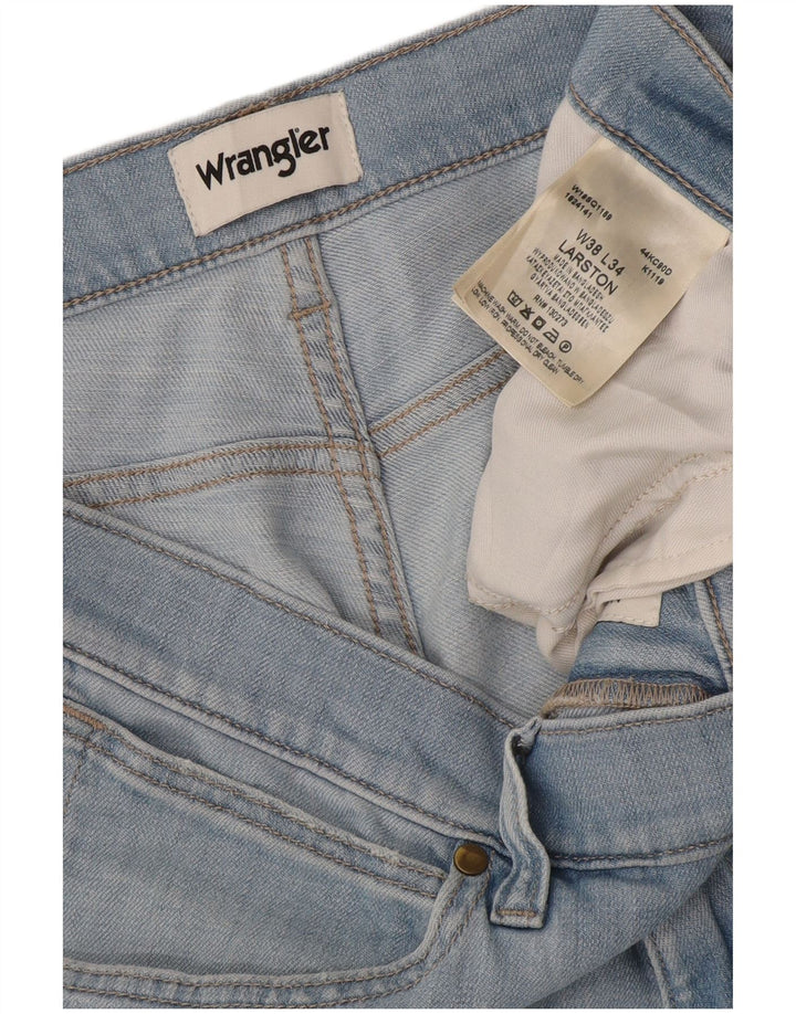 Wrangler Vaqueros ajustados Larston para hombre W38 L34 Algodón azul