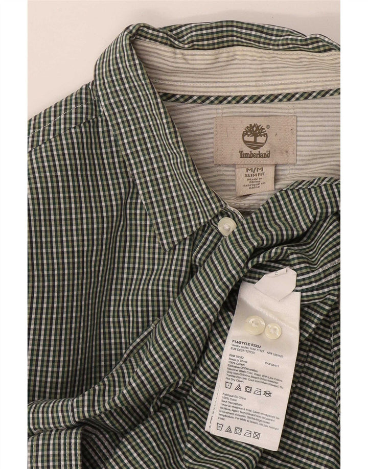 Timberland Camisa Slim Fit De Algodón A Cuadros Verde Medio Para Hombre