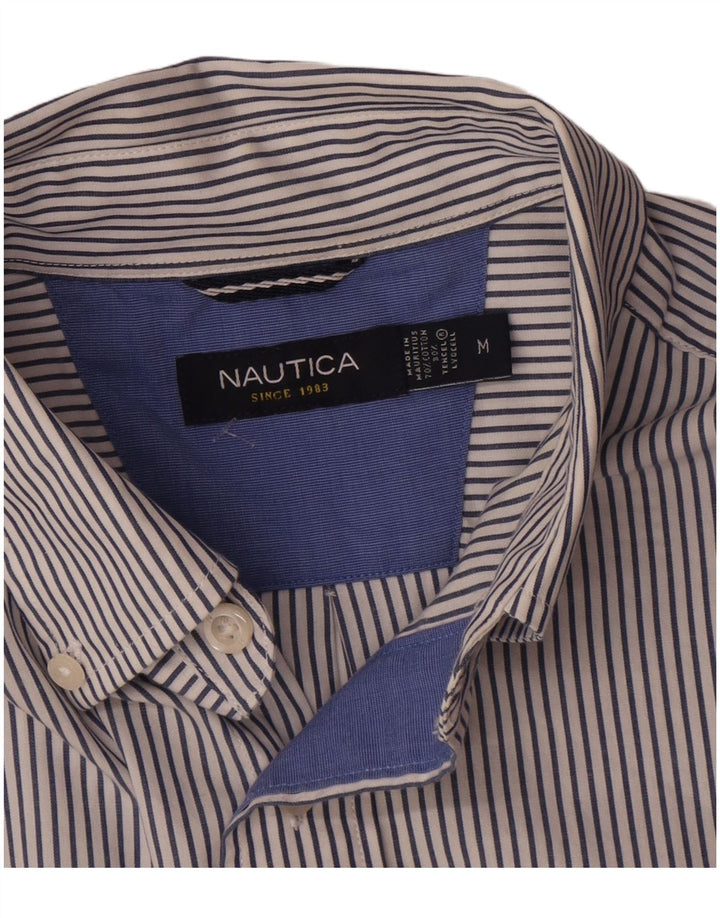 NAUTICA Camisa Hombre Algodón Rayas Azul Medio