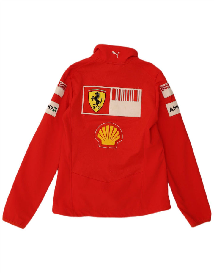 Puma Mens Ferrari Graphic Chándal Top Chaqueta Pequeña Poliéster Rojo