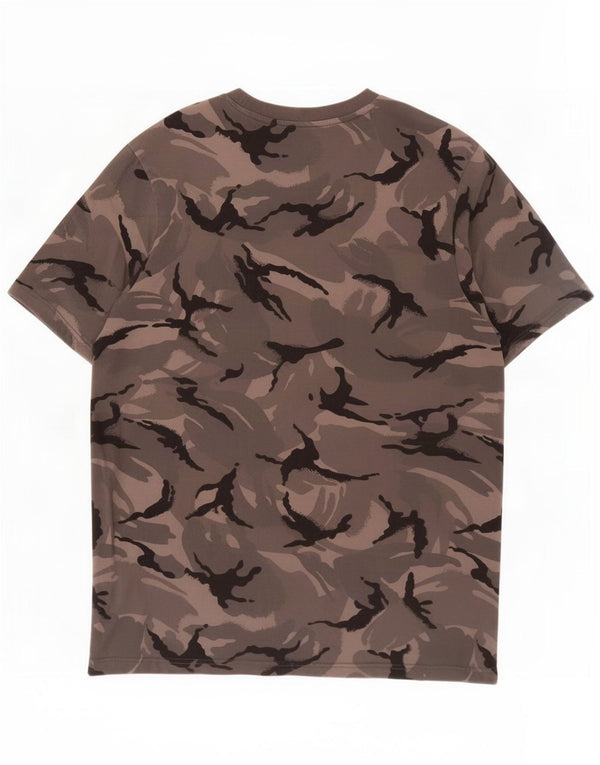 Adidas Hombre Camiseta Gráfica Top XL Gris Camuflaje Algodón