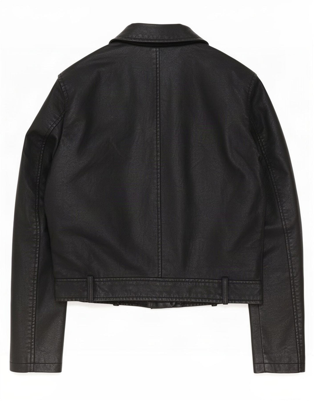 Cavalini Chaqueta motera de piel sintética para mujer UK 46 Large Polietileno negro