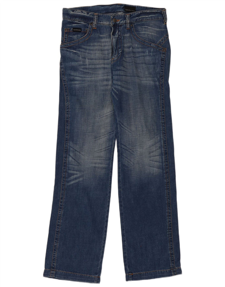CALVIN KLEIN Vaqueros rectos para hombre W34 L34 Algodón azul
